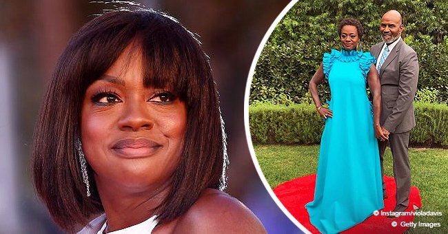 Viola Davis Stuns In Blue Dress While Holding Hands With Her Husband Of ...