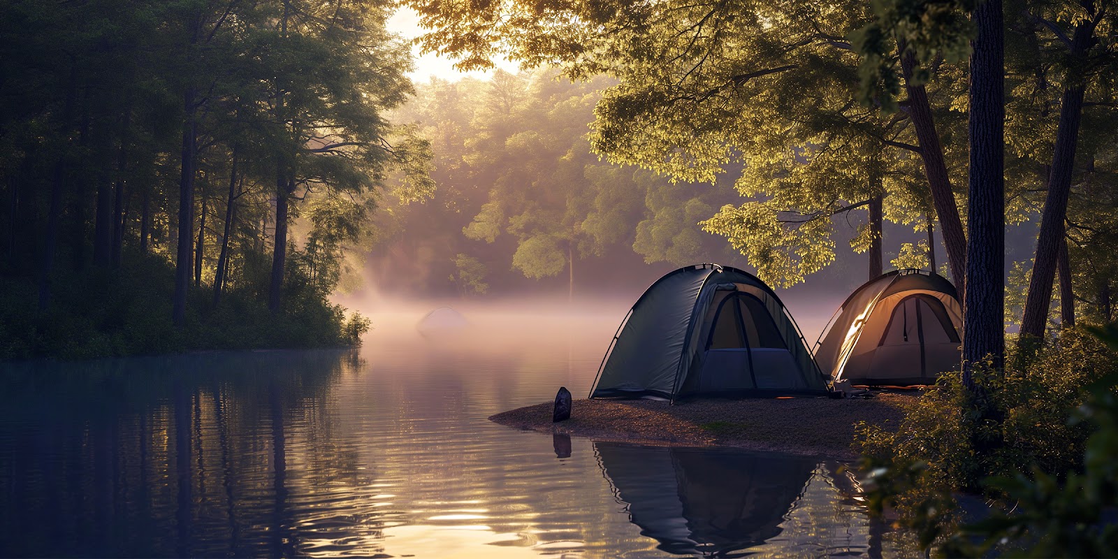 Camping on a lake | Source: Midjourney