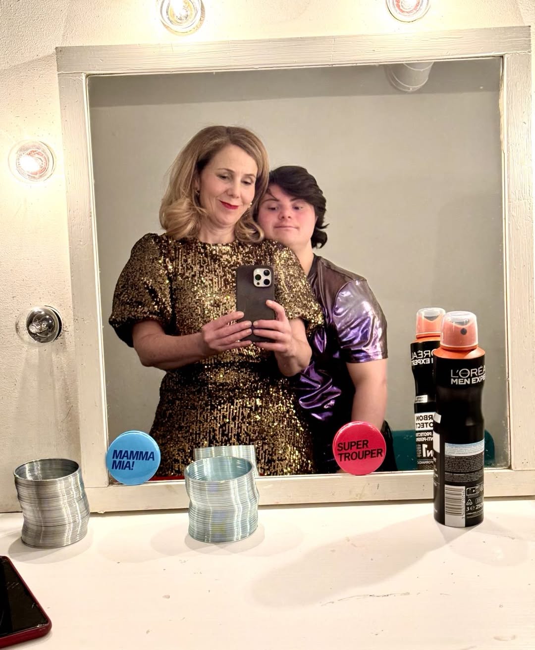Sally Phillips and her son from a post dated March 21, 2025. | Source: Instagram/sallysmack
