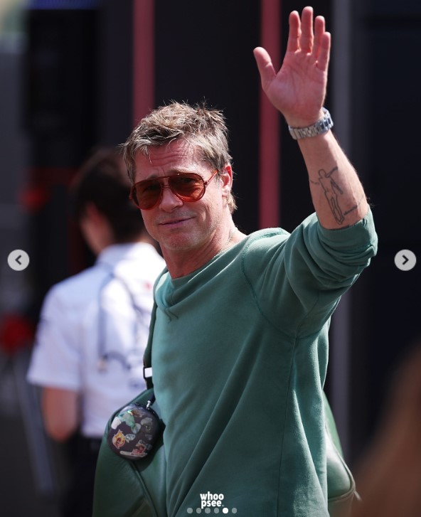 Brad Pitt walks in the Paddock prior to practice ahead of the F1 Grand Prix of Hungary at Hungaroring on July 19, 2024, in Budapest, Hungary | Source: Instagram/whoopsee.it