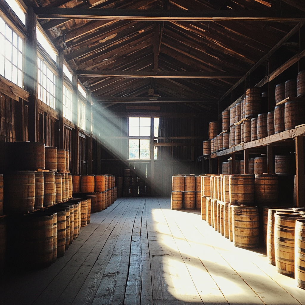 A maple syrup warehouse | Source: Midjourney