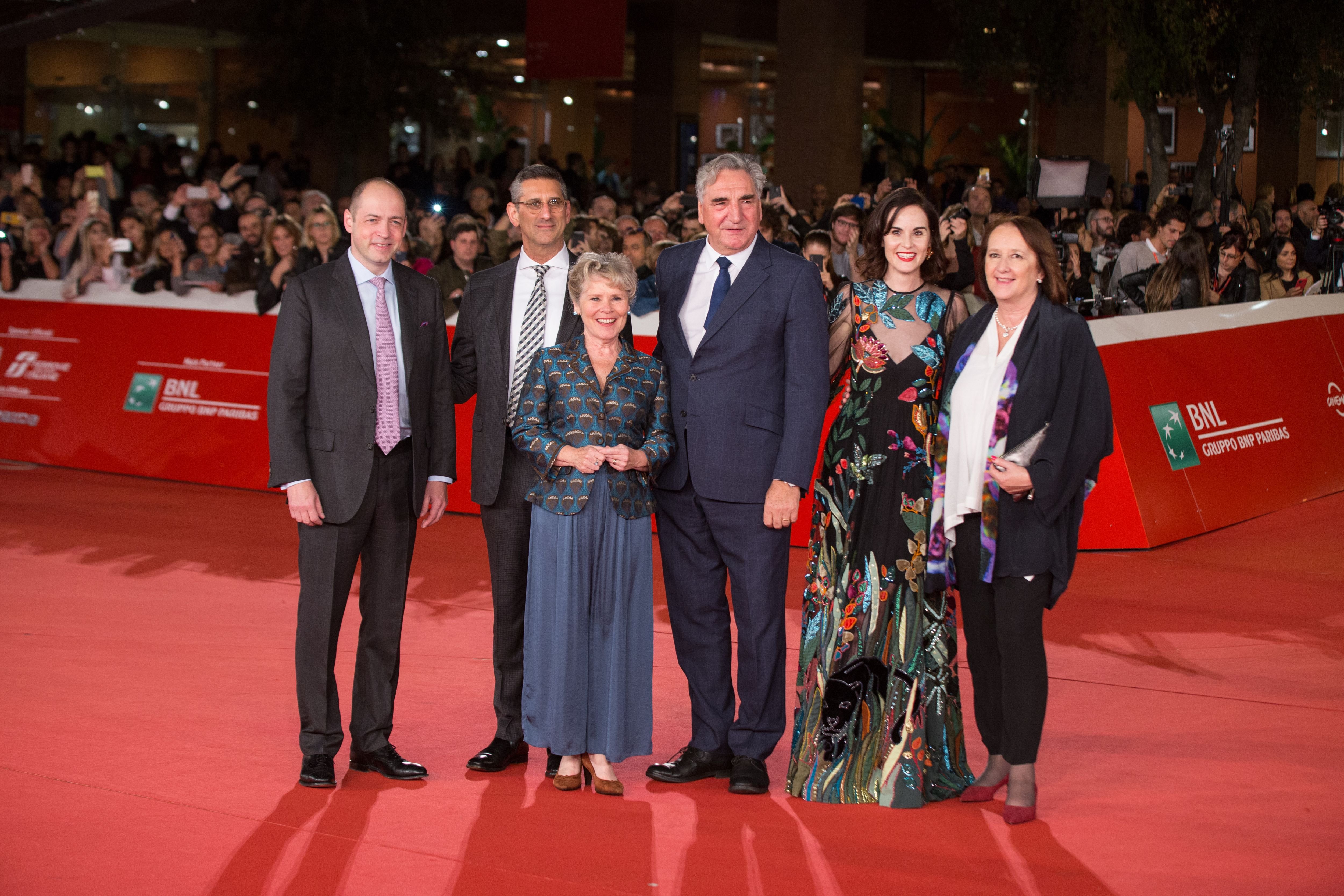 The Cast of "Downton Abbey" at the red carpet at the Rome Film Fest on  October 19, 2019 | Photo: Getty Images