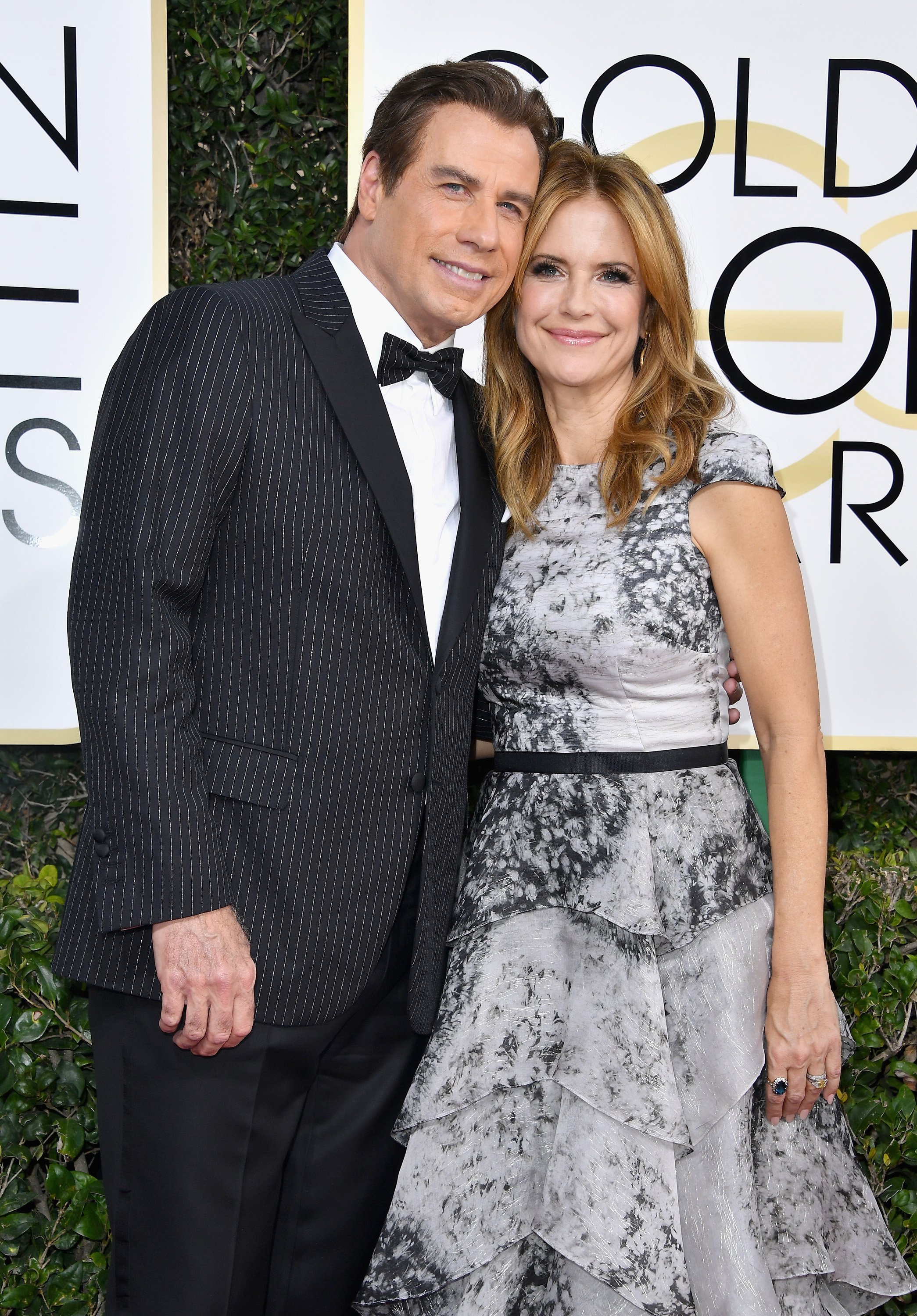 John Travolta and his late wife, Kelly Preston pictured together at the 74th Annual Golden Globe Awards at The Beverly Hilton Hotel, 2017, California. | Photo: Getty Images