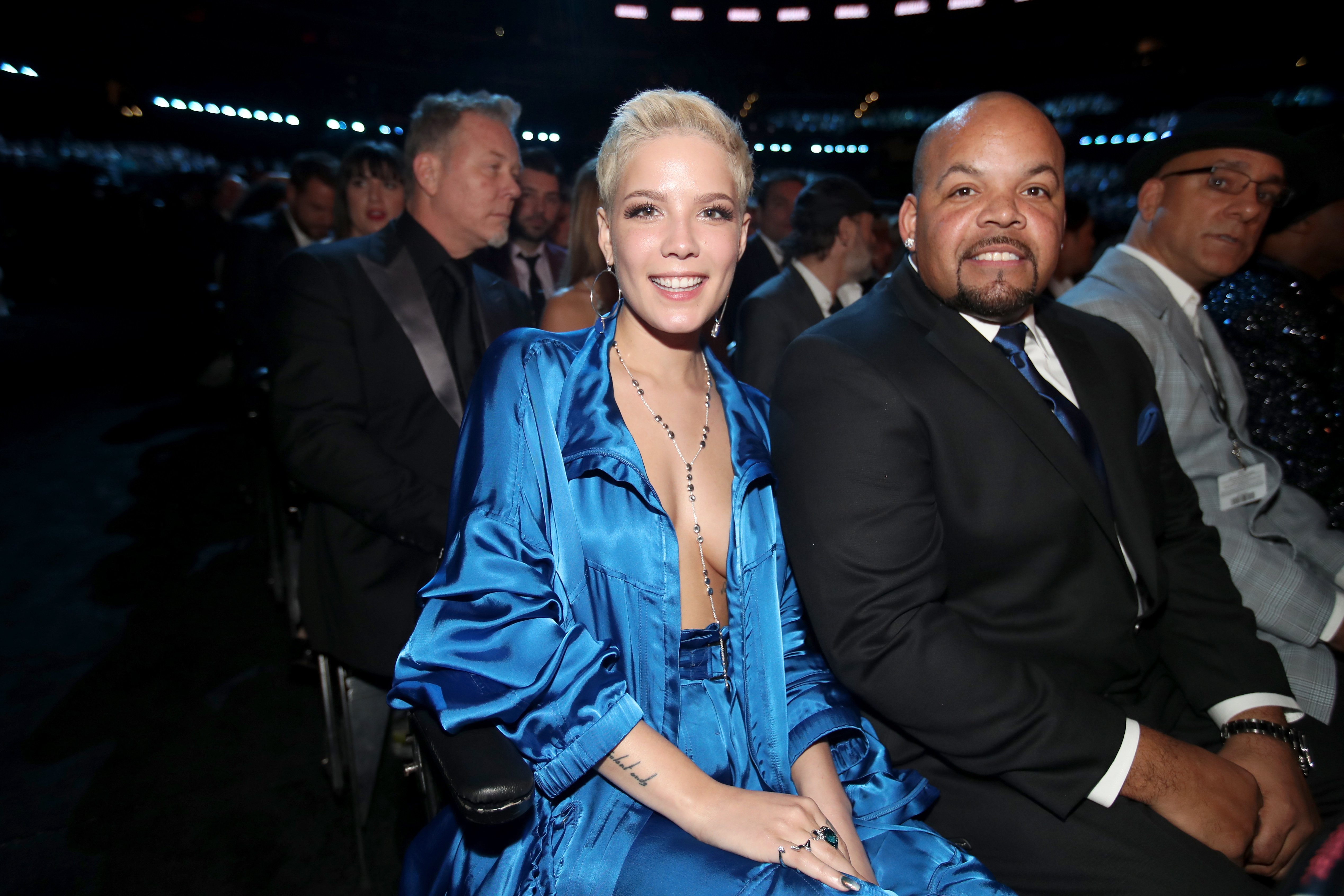 Singer Halsey and her father Chris Frangipane during The 59th GRAMMY Awards at STAPLES Center on February 12, 2017 in Los Angeles, California. | Source: Getty Images