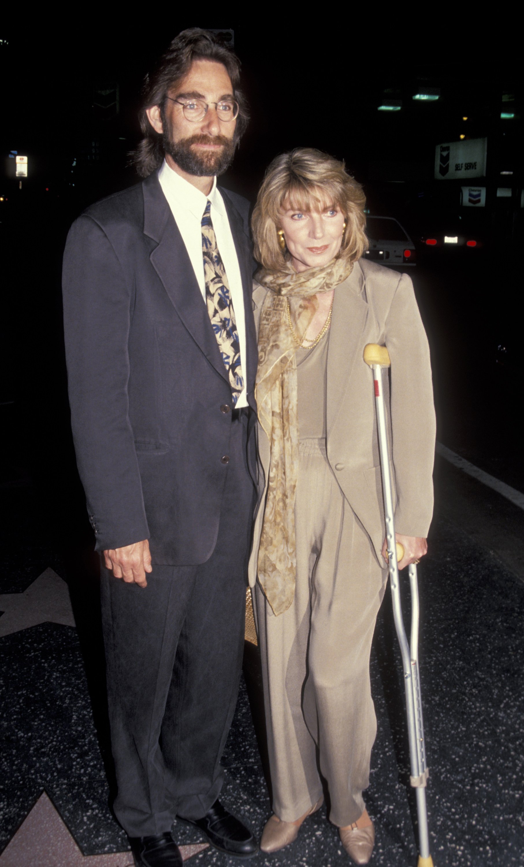 Actress Susan Sullivan and husband Connell Cowan on April 9, 1991 at the Henry Fonda Theater in Hollywood, California. | Source: Getty Images