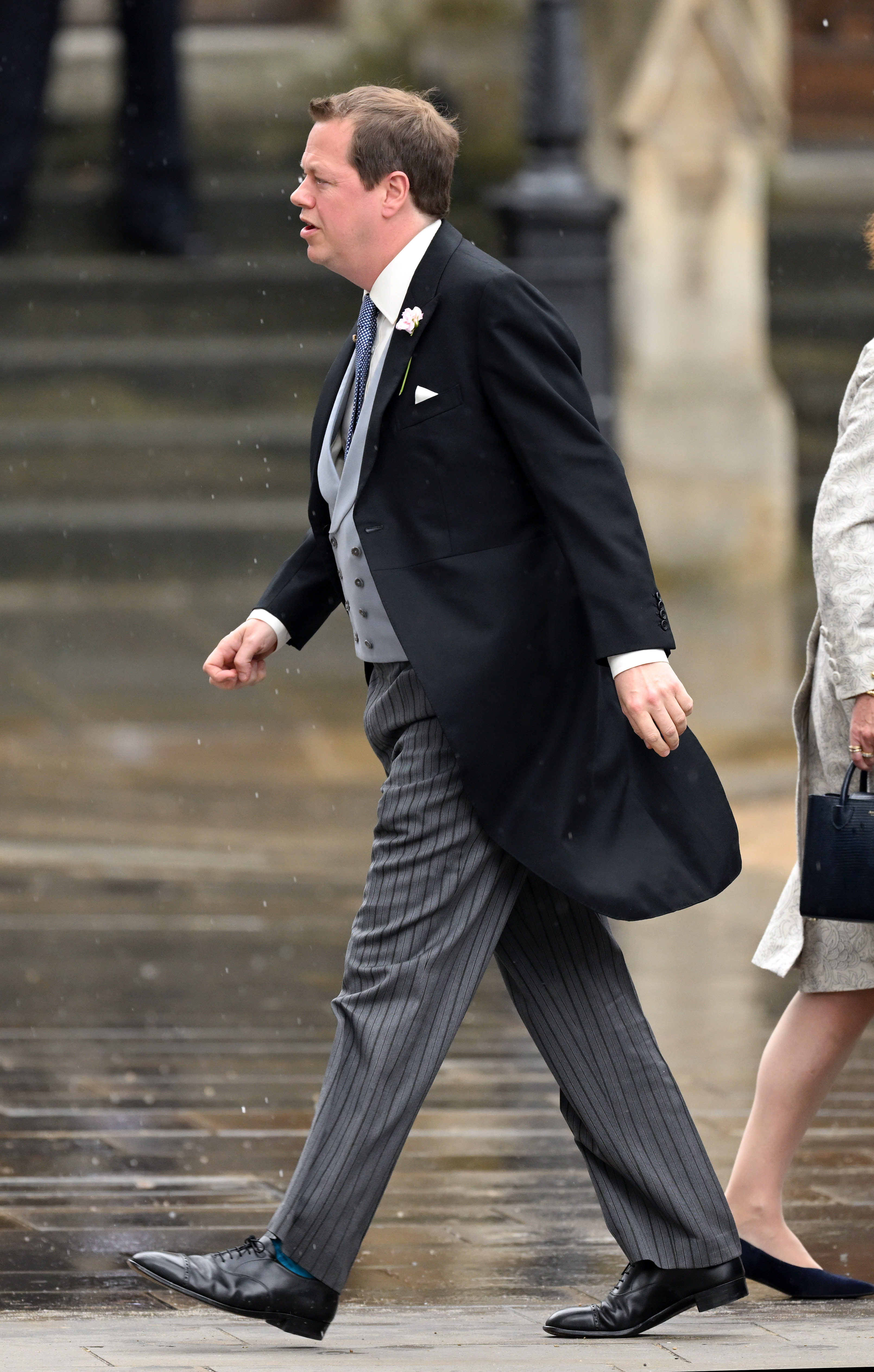 Tom Parker-Bowles arriving at King Charles' coronation on May 6, 2023 | Source: Getty Images
