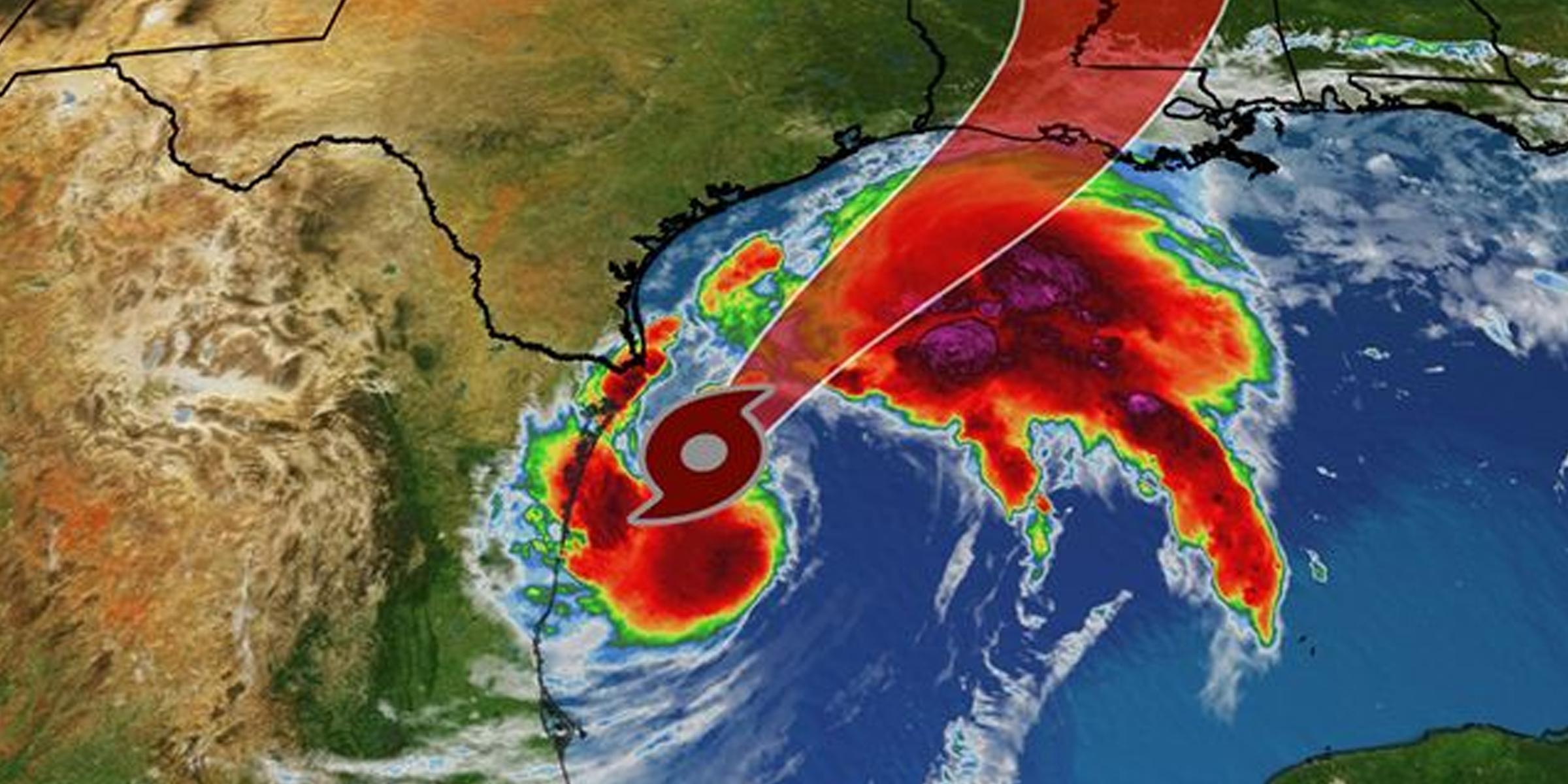 An illustration of Tropical storm Francine | Source: YouTube/@NBCNews