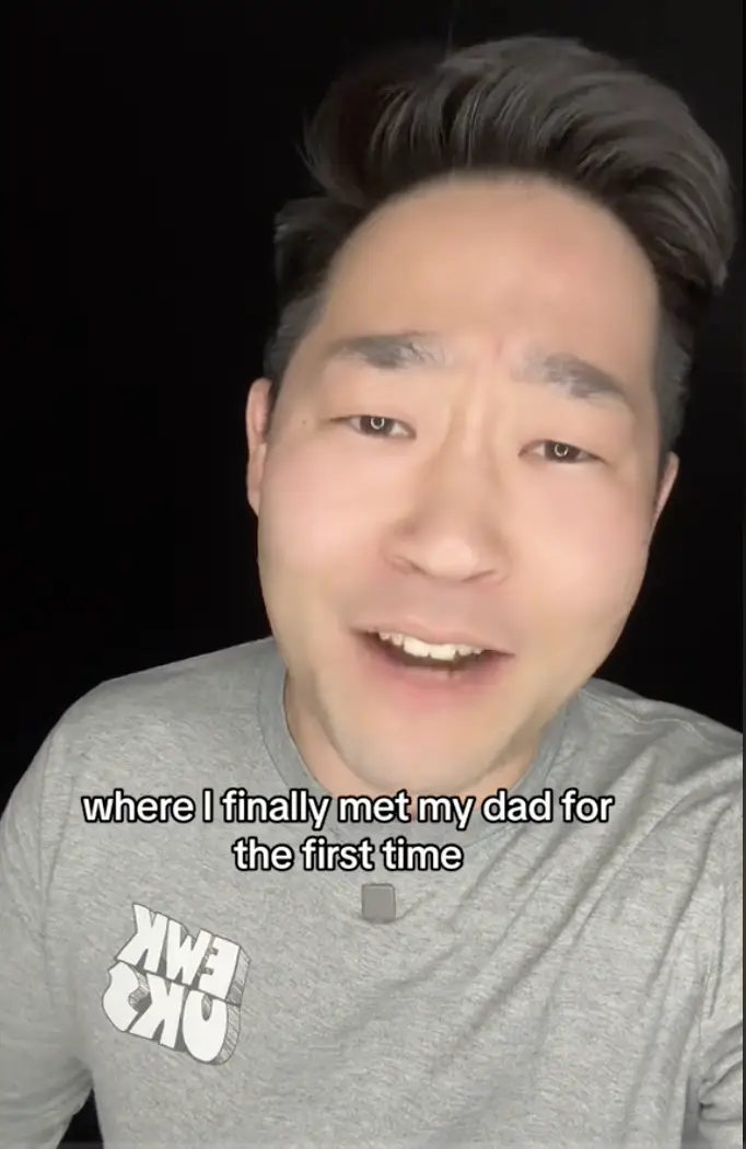 Ed Choi sharing his real-life story resembling a K-drama, as seen in a video dated November 10, 2023 | Source: TikTok/etchaskej