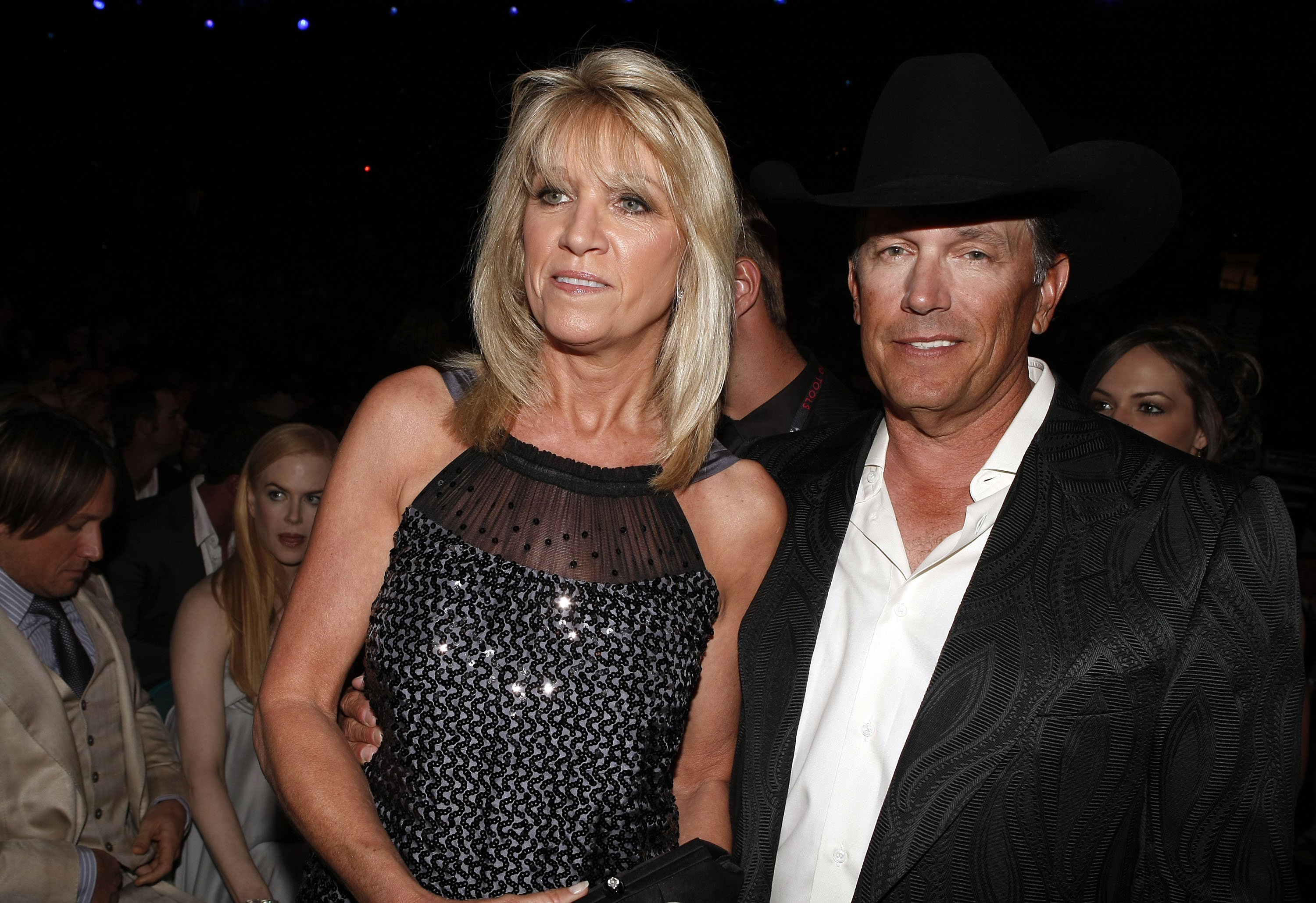Country singer George Strait and his wife Norma at the MGM Grand Garden Arena on May 18 2008in Las Vegas Nevada | Source: Getty Images