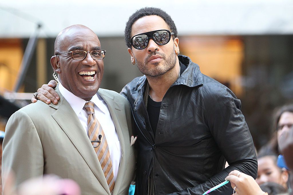 Lenny Kravitz with "Today Show" host Al Roker at Rockefeller Plaza in 2011 in New York City | Photo: Getty Images