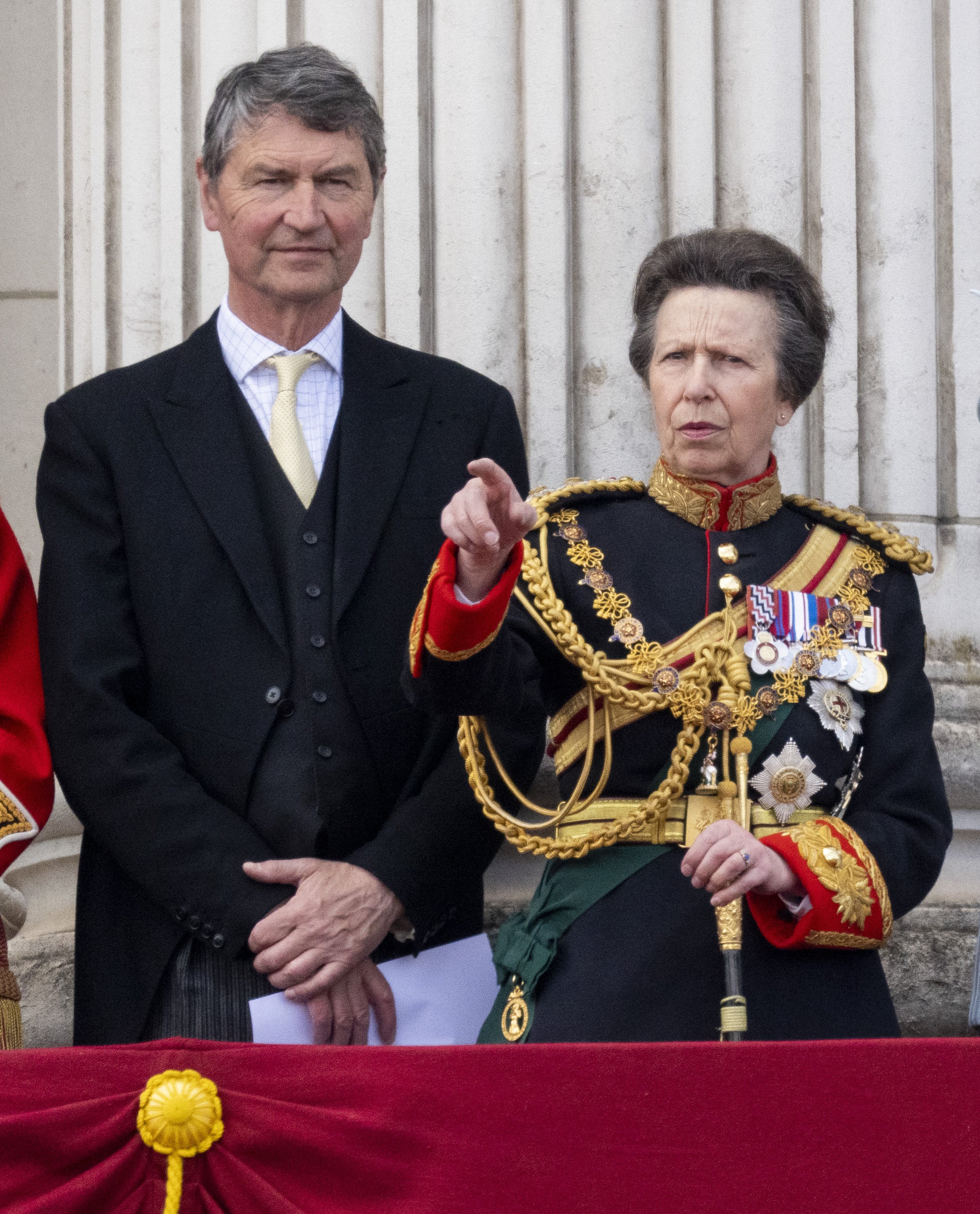 Timothy Laurence and Princess Anne, Princess Royal during Trooping the Color on June 2, 2022 in London, England | Source: Getty Images