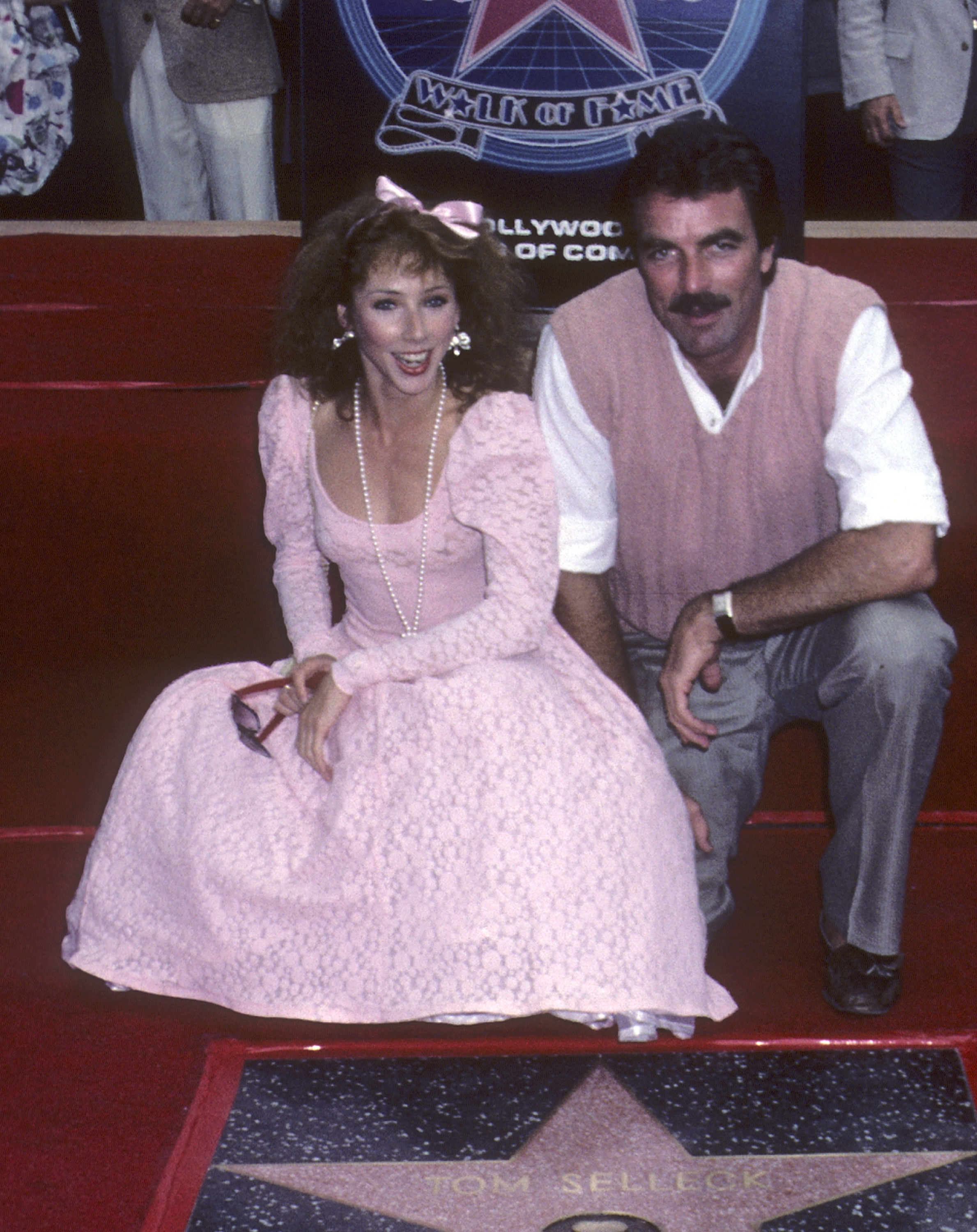 Jillie Mack and Tom Selleck at his Hollywood Walk of Fame Star ceremony on June 4, 1986, in Hollywood, California. | Source: Getty Images
