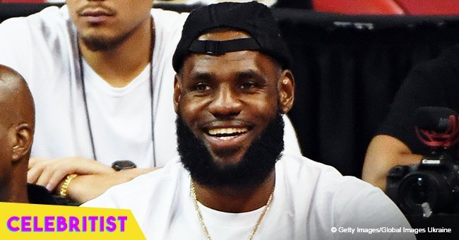 LeBron James steal hearts with photo of his 3 kids posing in matching basketball T-shirts 