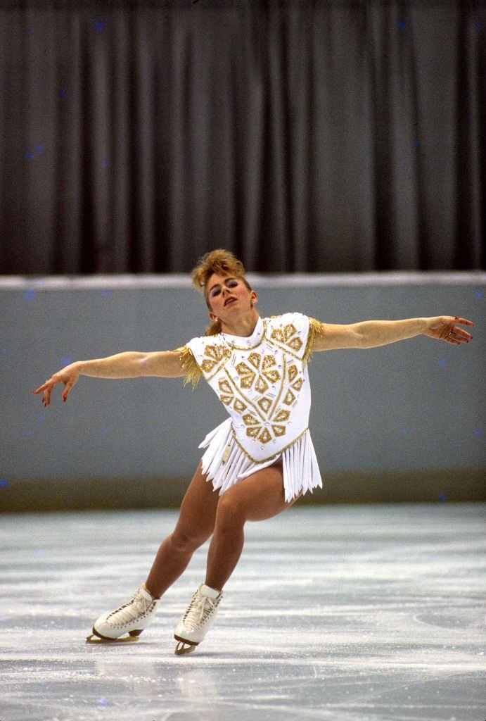 Tonya Harding at the 1992 Albertville Olympic - Free Skating | Source: Getty Images
