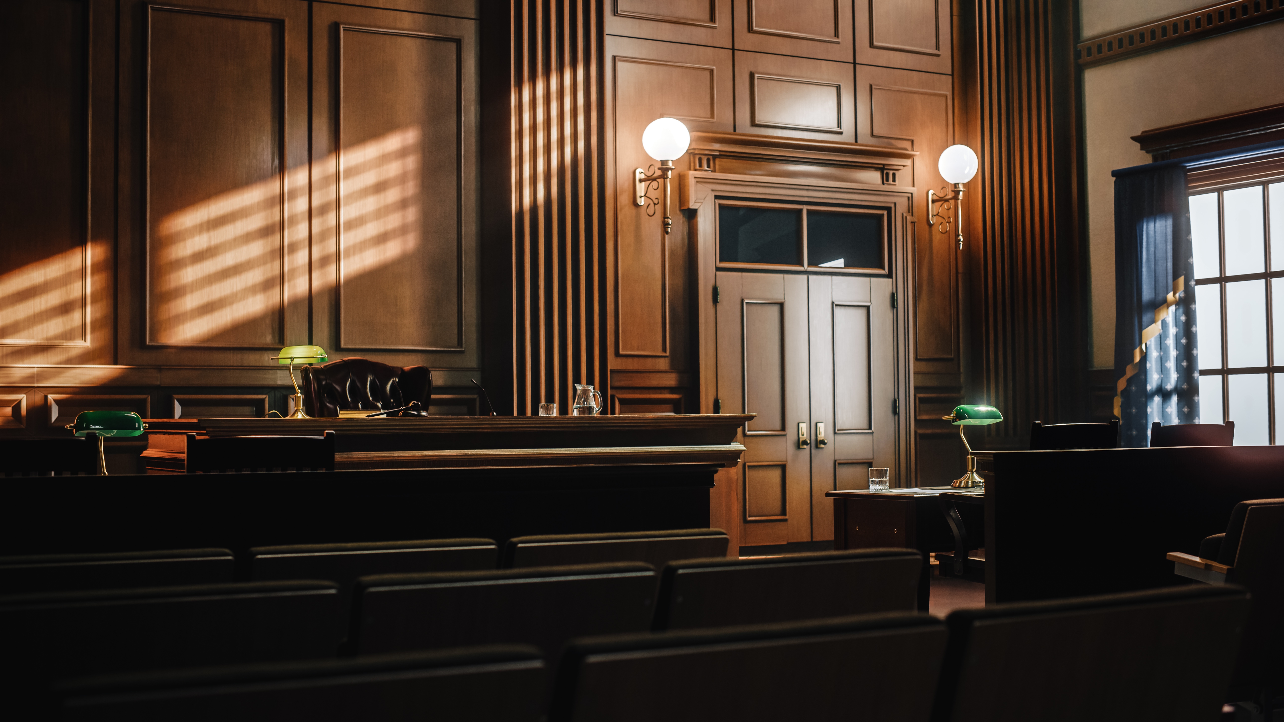 An empty courtroom | Source: Shutterstock