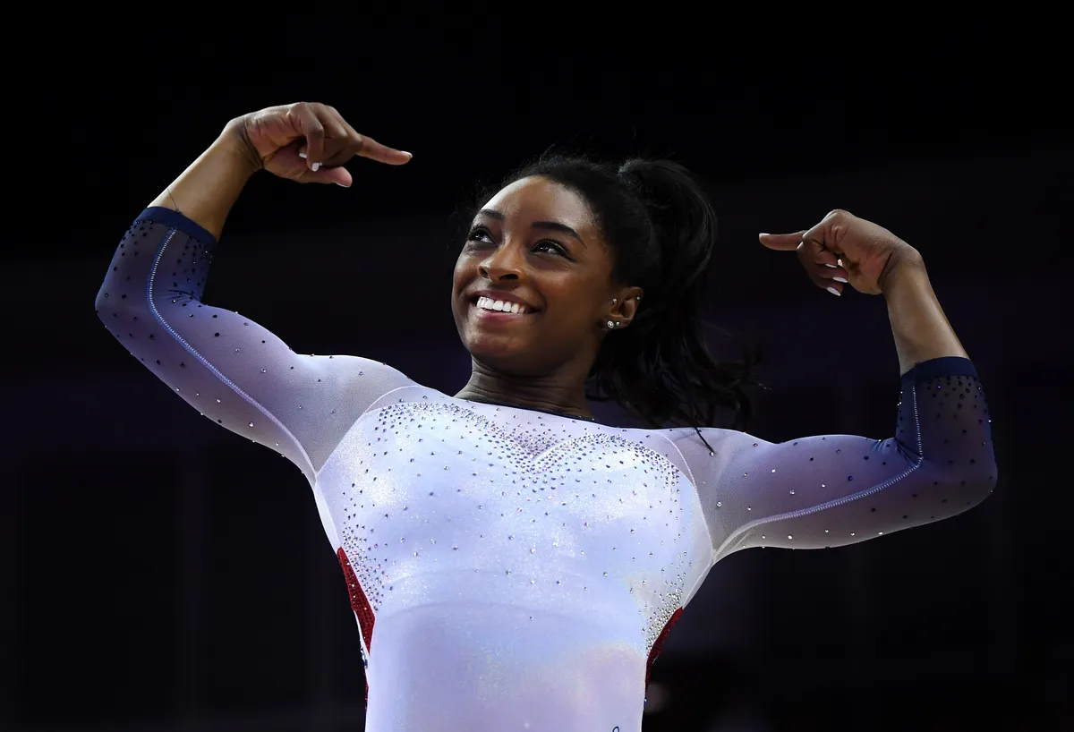 Simone Biles during her performance at the Superstars of Gymnastics at The O2 Arena on March 23, 2019 in London, England. | Photo: Getty Images