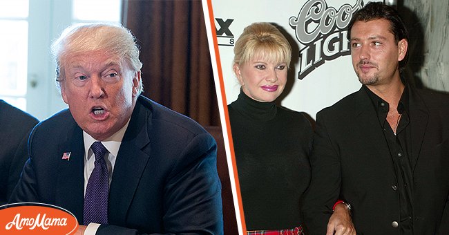 Donald Trump at an event [left] Ivana Trump and boyfriend Rossano Rubicondi at an event | Photo: Getty Images