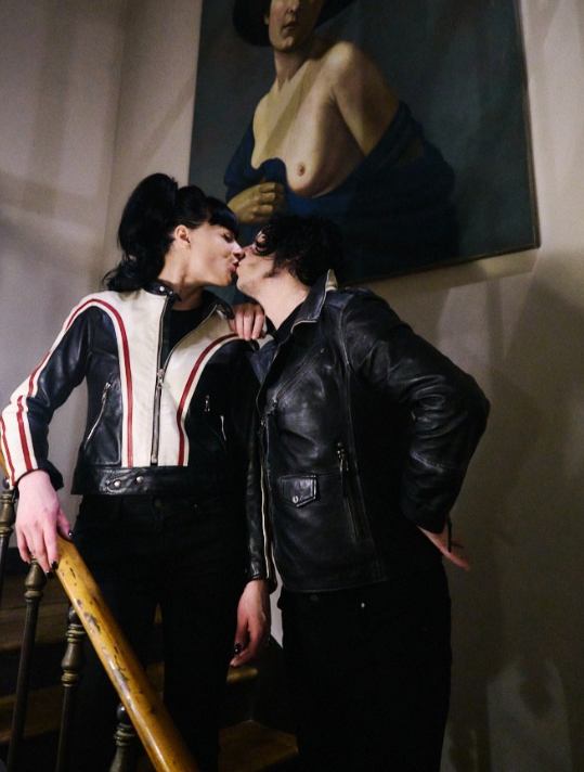Jack White and Olivia Jean share a kiss in a photo White posted for Jean's birthday in February 2025. The image is one of several personal posts that remain on his Instagram account following news of the couple's divorce. | Source: Instagram/officialjackwhite