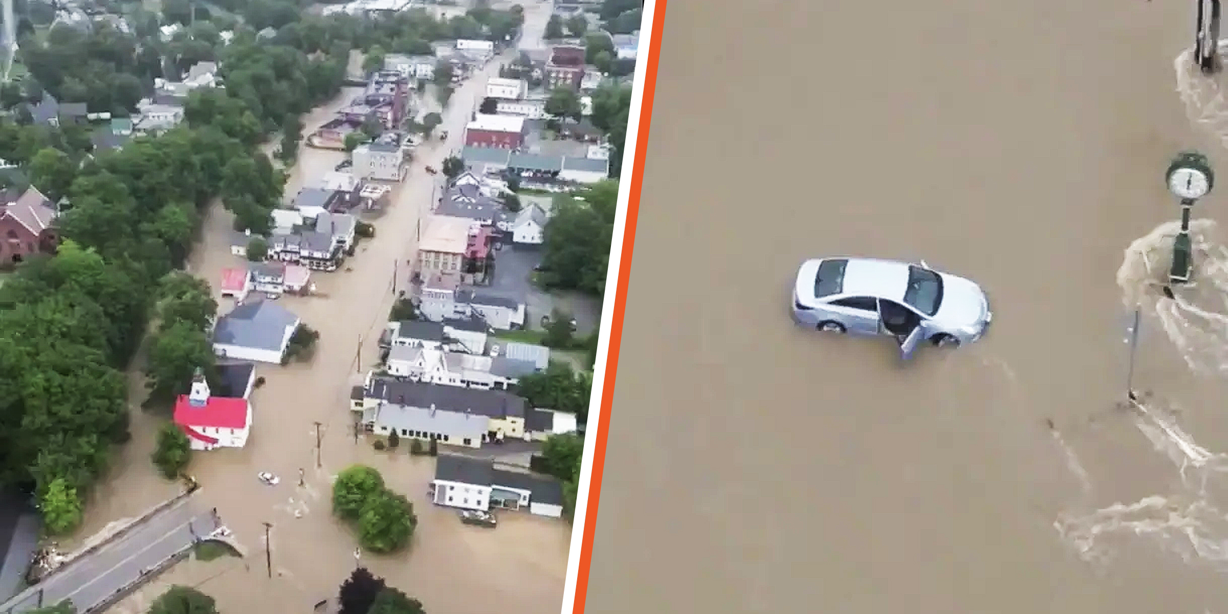 Inondations dans l'Etat de Vemont | Source : Twitter.com/FOX News