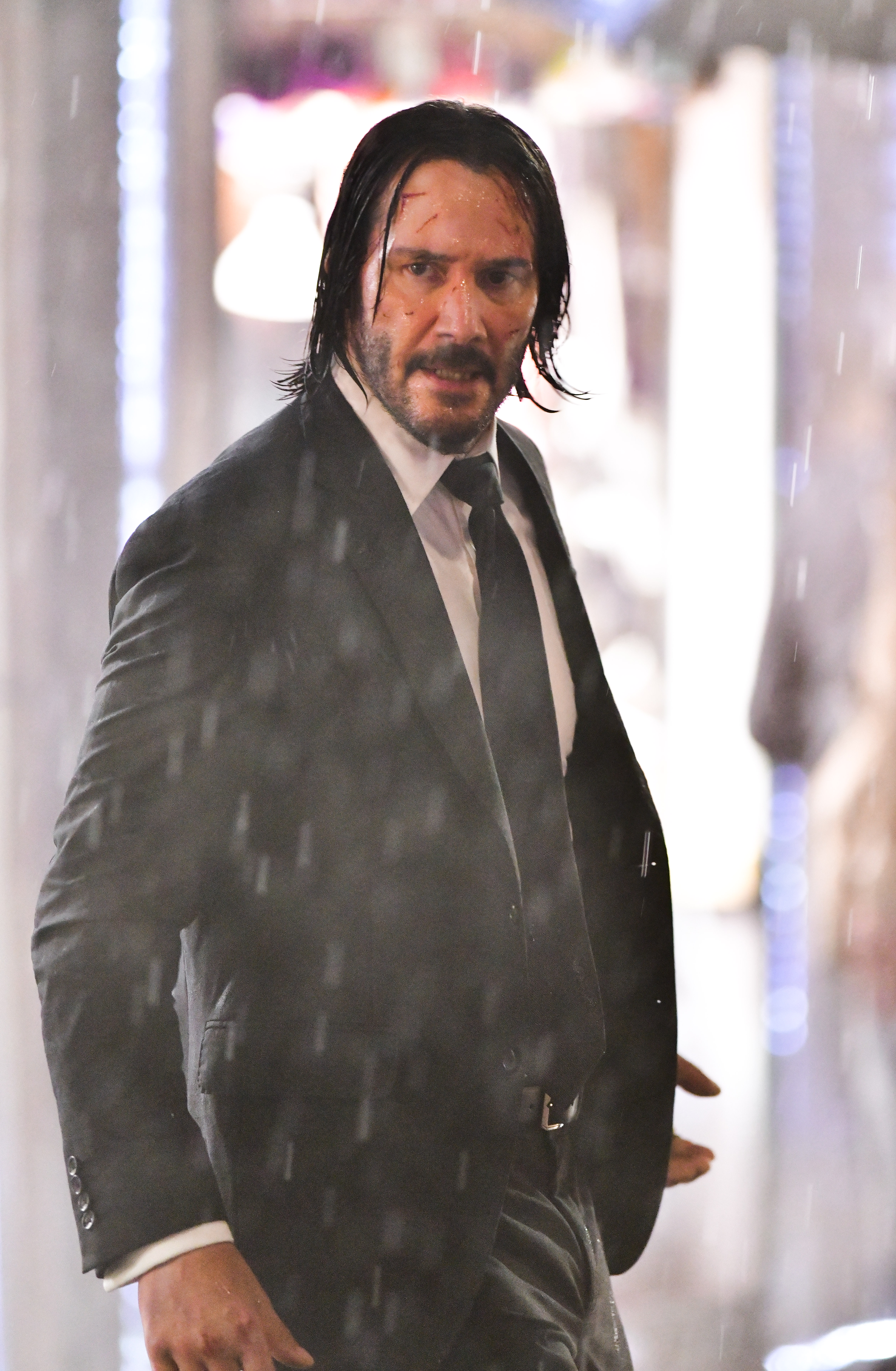 Keanu Reeves spotted out while filming "John Wick: Chapter 3 – Parabellum" in New York City on July 9, 2018 | Source: Getty Images