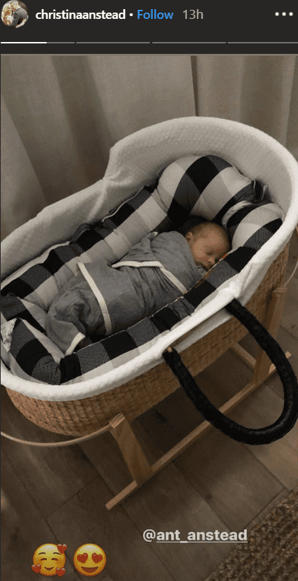 Christian Anstead shares picture of her son Hudson sleeping in a bassinet | Source: instagram.com/christinaanstead