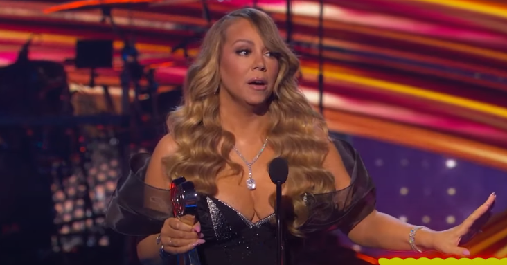 Mariah Carey accepting her Icon Award during the iHeartRadio Music Awards on March 17, 2025 | Source: Youtube/iHeartRadio