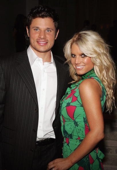 Jessica Simpson and Nick Lachey at Michael Chow's residence November 17, 2005 in Beverly Hills, California. | Photo: Getty Images
