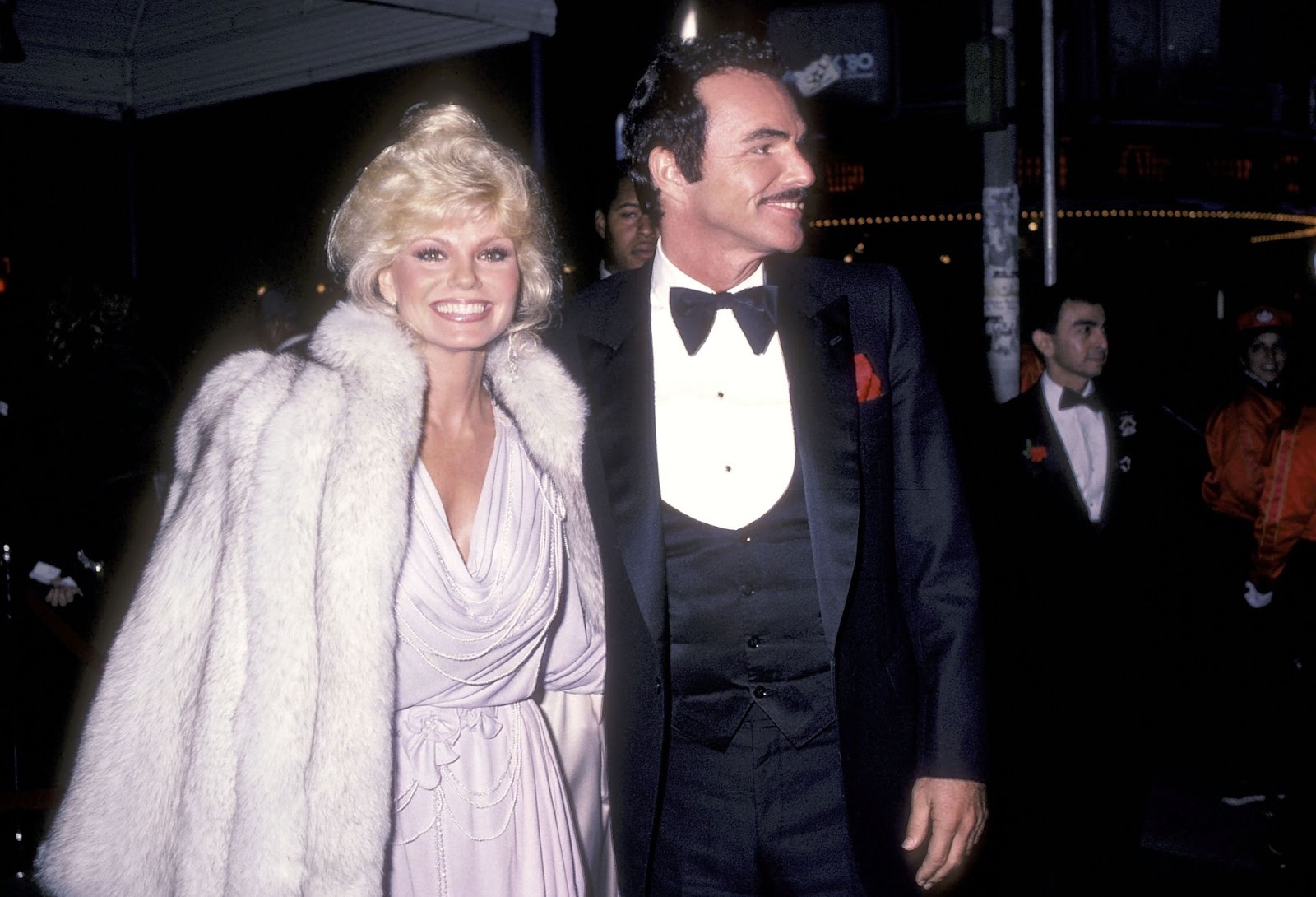 The TV star and Burt Reynolds at the "City Heat" premiere on December 5, 1984, in Hollywood, California. | Source: Getty Images