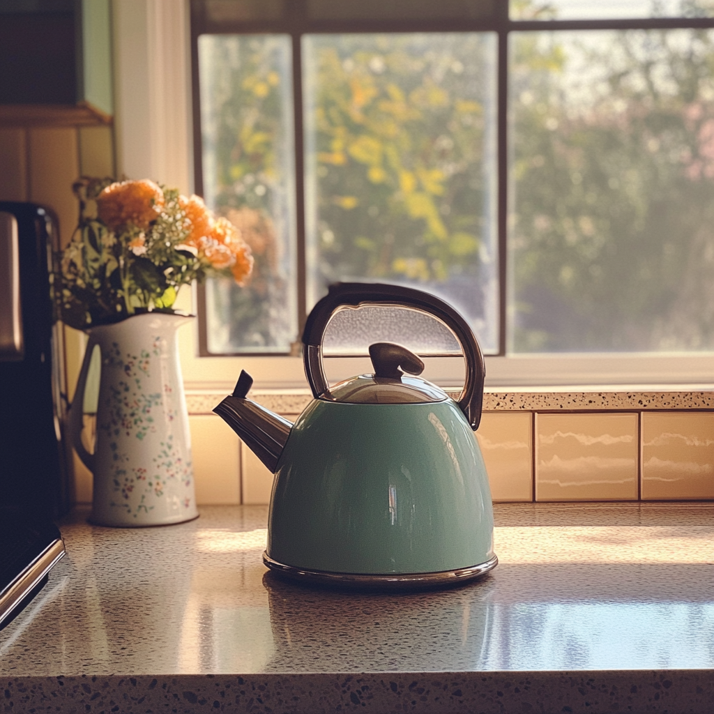 A kettle on a counter | Source: Midjourney