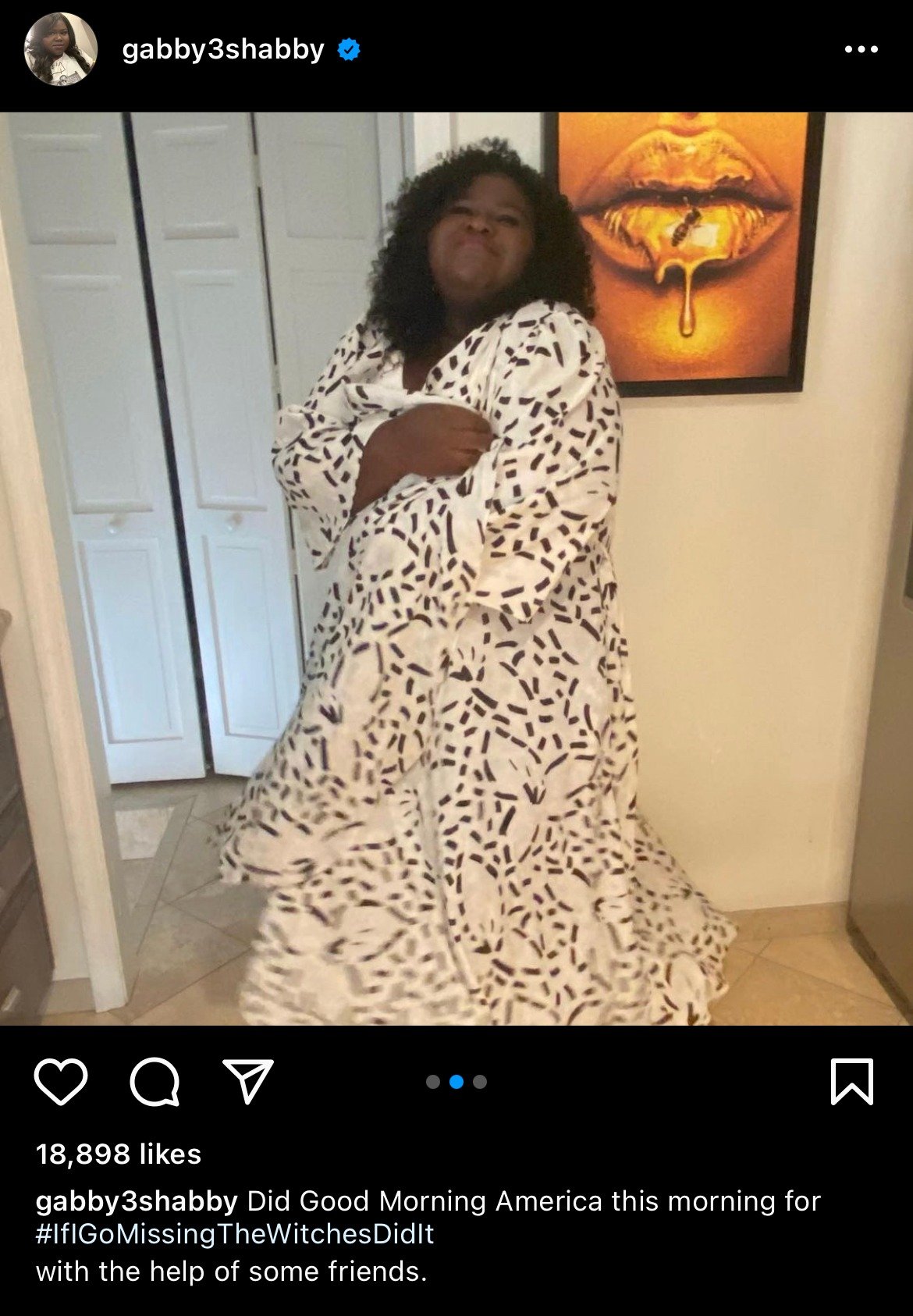 Gabby Sidibe flaunts her figure in a flowy white dress | Photo: instagram.com/gabby3shabby