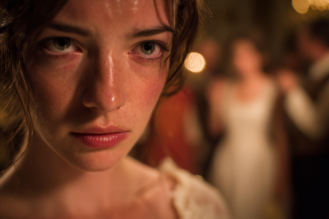 A close-up shot of a woman's face | Source: Midjourney