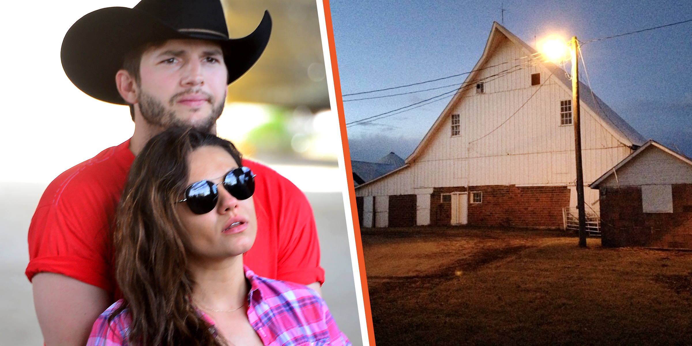 Ashton Kutcher & Mila Kunis | The couple's barn-styled LA home | Source: Getty Images | instagram.com/aplusk