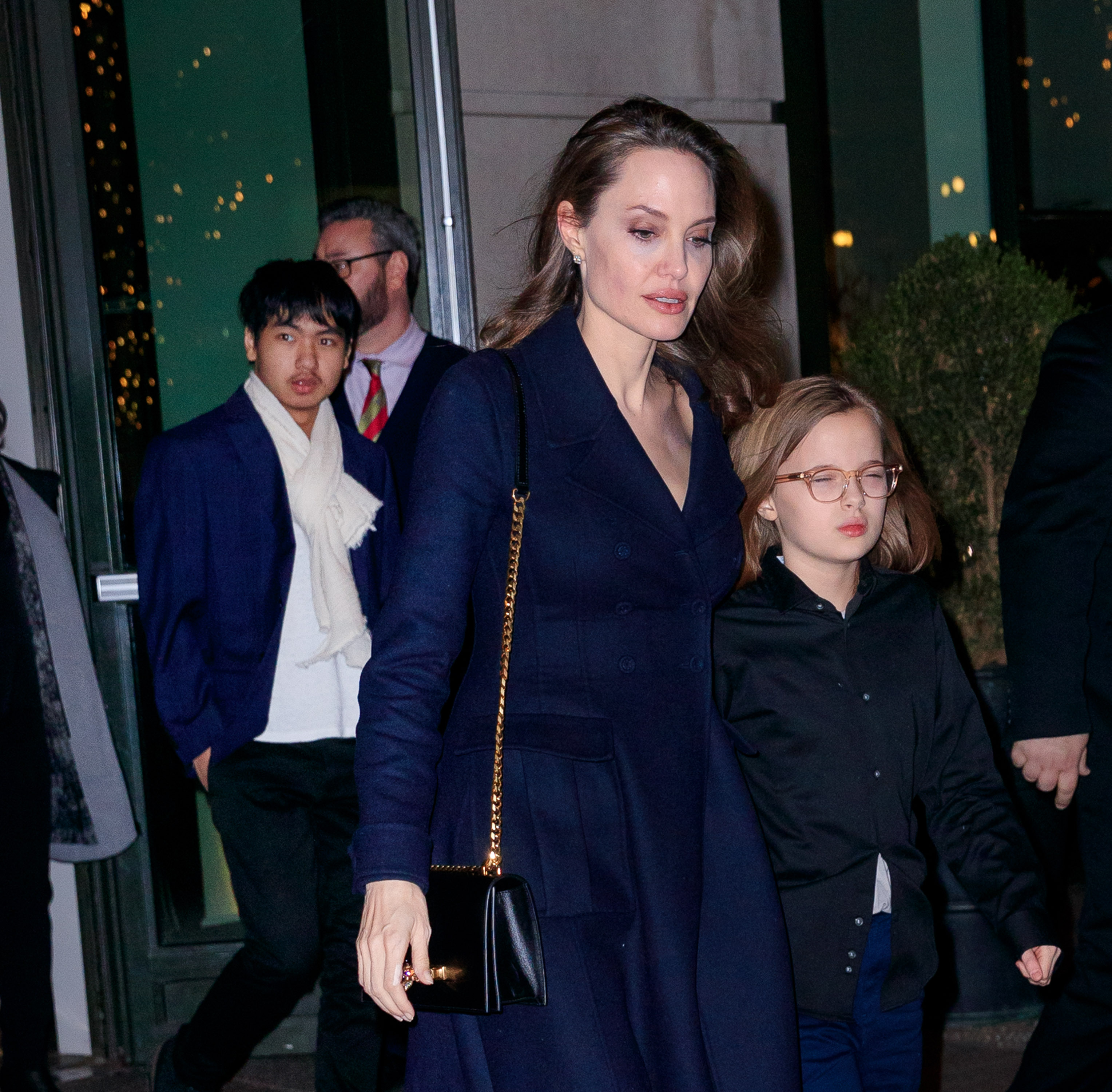 Angelina Jolie and Vivienne Jolie-Pitt seen in New York City on February 25, 2019 | Source: Getty Images
