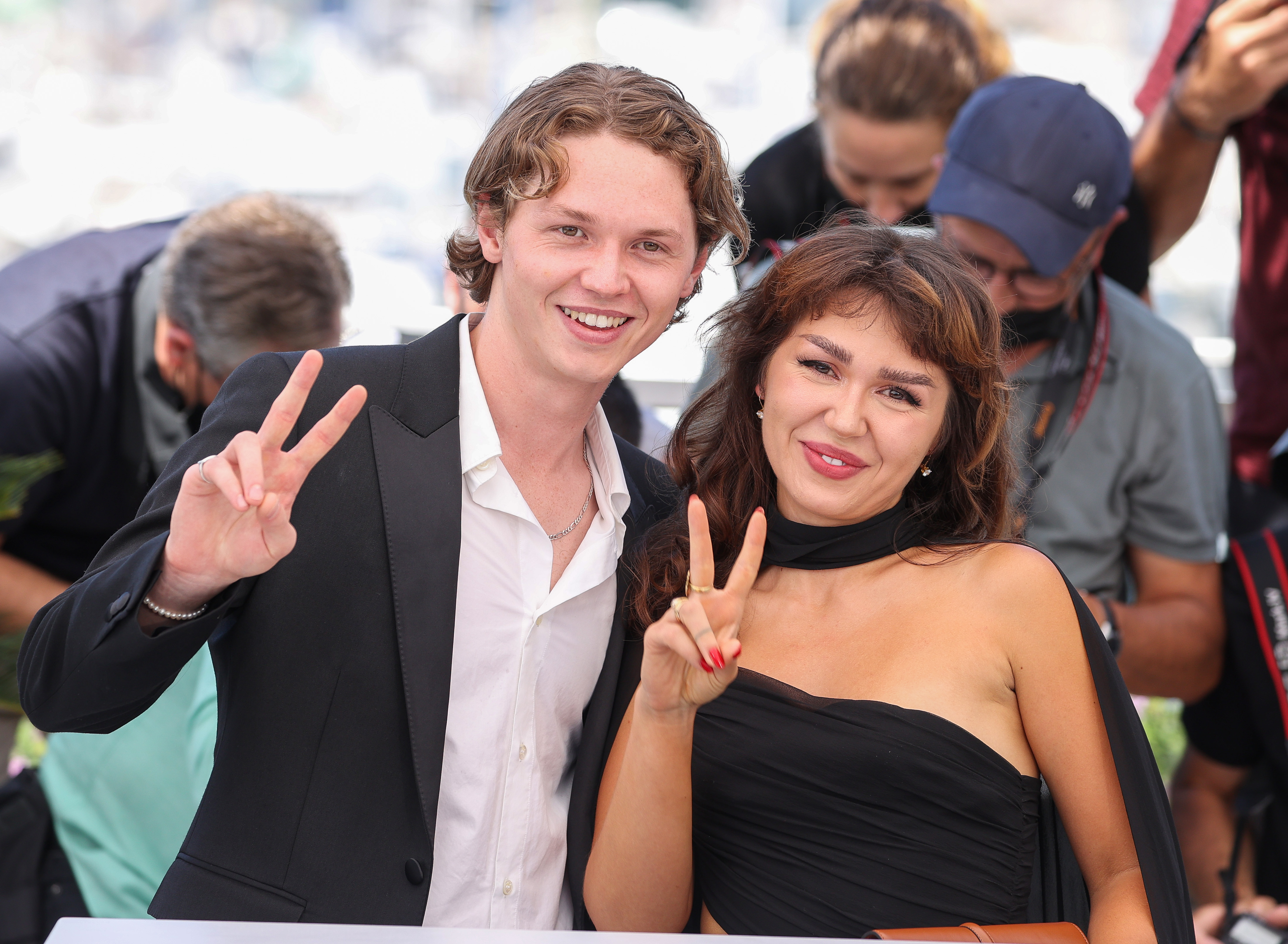 Jack and Mercedes Kilmer attend "Val" photocall during the 74th annual Cannes Film Festival in Cannes, France, on July 7, 2021. | Source: Getty Images
