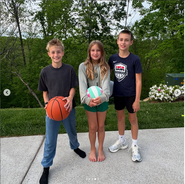 Kristin Cavallari and Jay Cutler's kids, Camden, Saylor, and Jaxon, from a post dated April 22, 2025 | Source: Instagram/kristincavallari