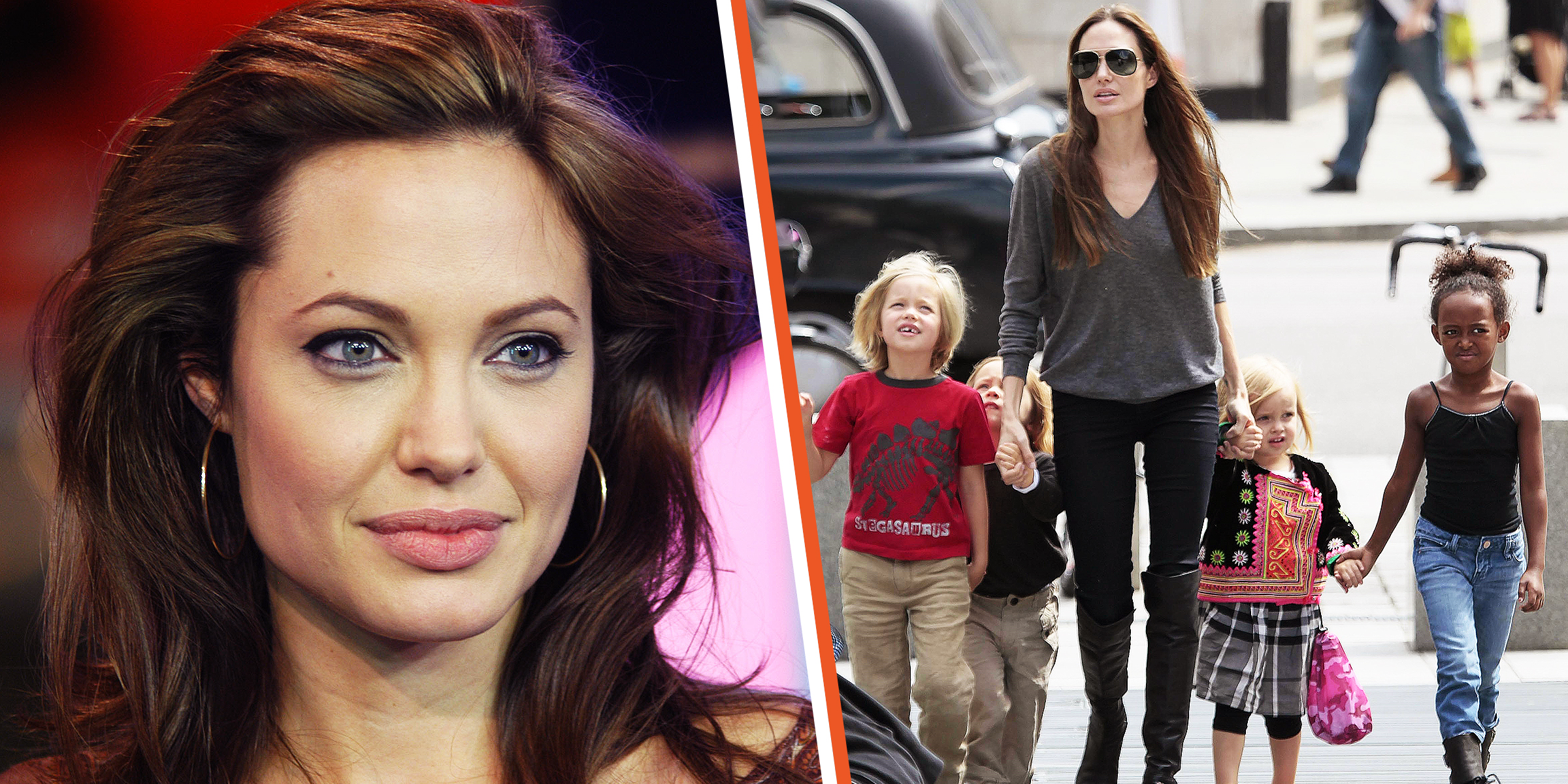 Angelina Jolie | Angelina Jolie with her kids | Source: Getty Images