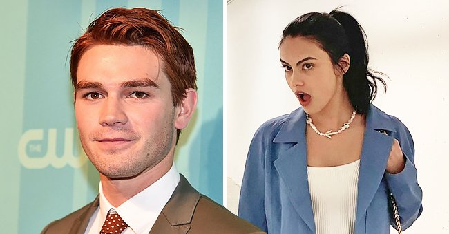 KJ Apa on May 18, 2017 in New York City and Camila Mendes' Instagram post from | Photo: Getty Images - Instagram/camimendes