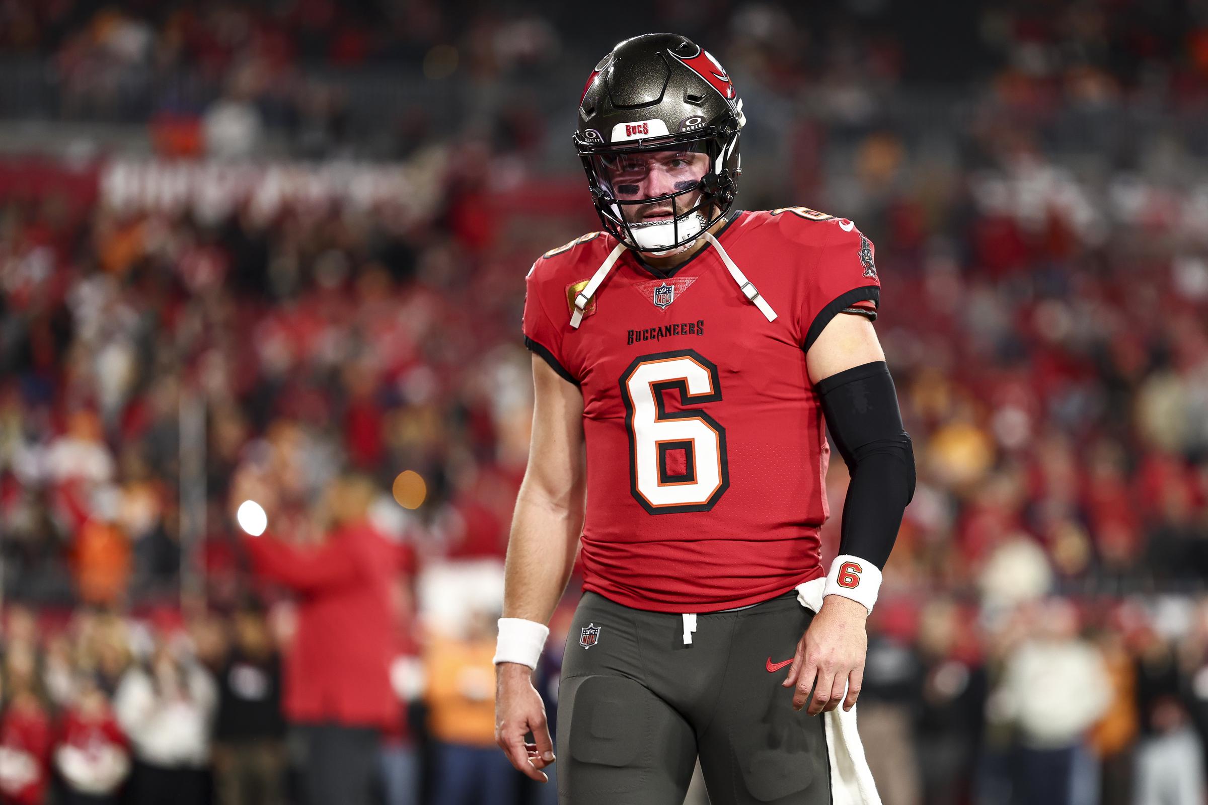 Baker Mayfield #6 of the Tampa Bay Buccaneers on January 12, 2025, in Tampa, Florida | Source: Getty Images