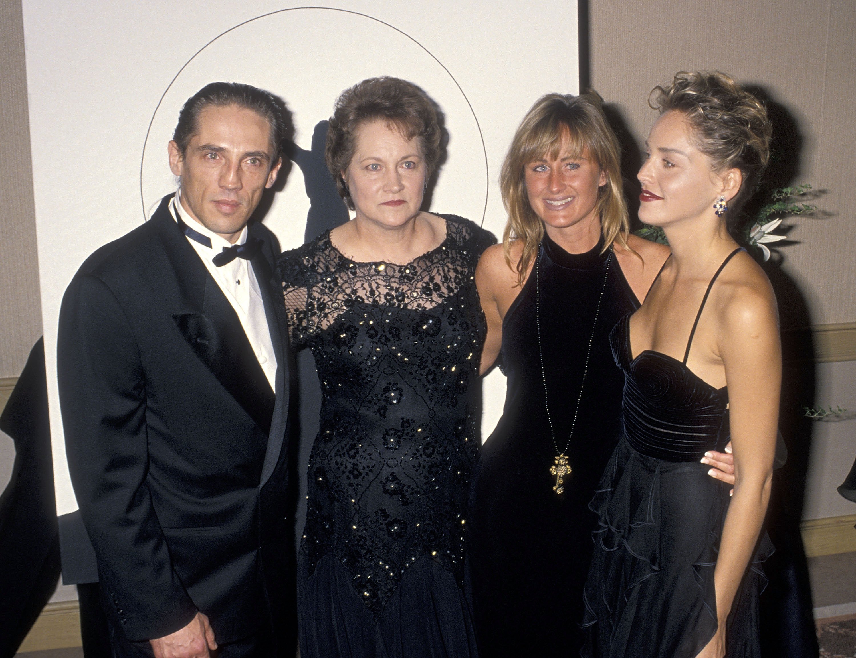 Sharon Stone, Michael Stone, Dorothy Stone and Kelly Stone on May 14, 1994 at Century Plaza Hotel in Los Angeles, California | Source: Getty Images