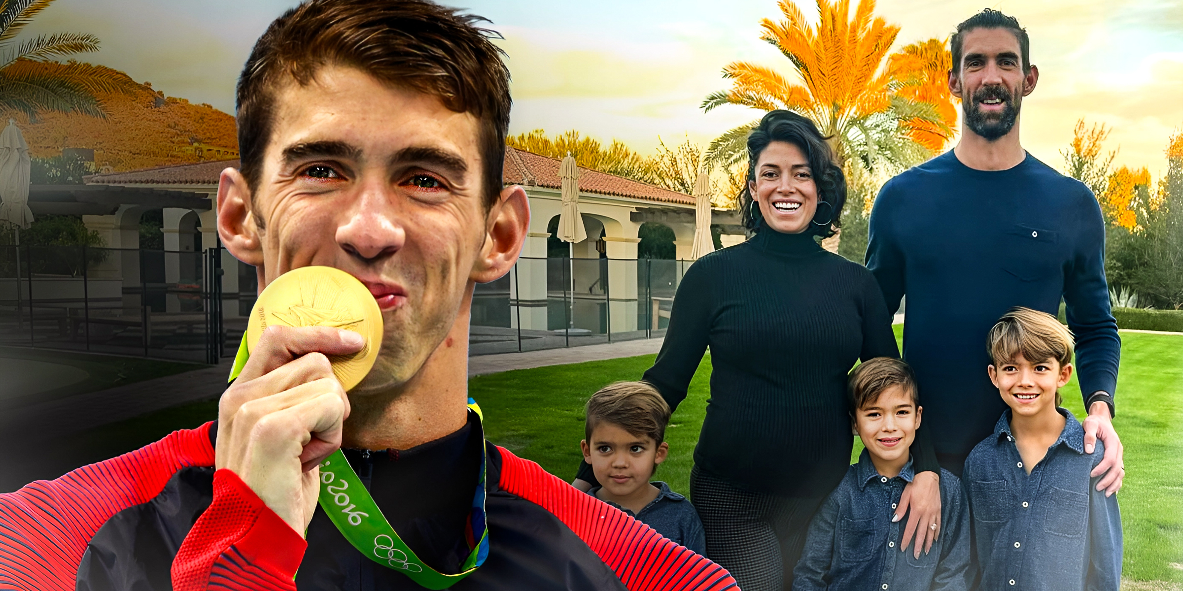 Michael Phelps | Nicole Johnson and Michael Phelps with their sons Boomer, Beckett, and Maverick Phelps | Sources: Getty Images | Instagram/m_phelps00