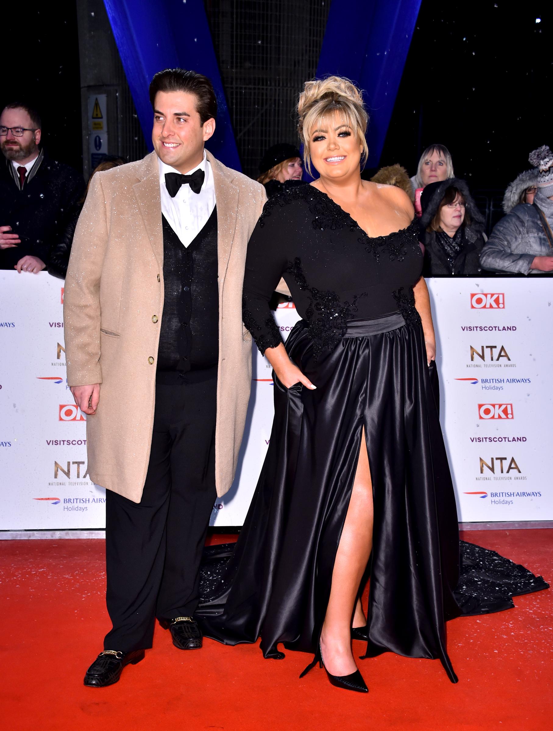 James Argent and Gemma Collins attending the National Television Awards 2019 held at the O2 Arena on 22 January in London, England. | Source: Getty Images