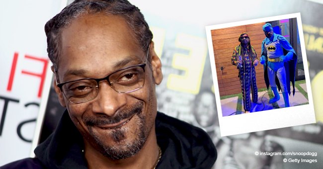 Snoop Dogg Poses in Blue Batman Outfit in Funny Halloween Snaps with