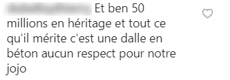 Commentaire d'un internaute sur la photo de la tombe de Johnny Hallyday. | Photo : Instagram / isa2peuf Commentaire d'un internaute sur la photo de la tombe de Johnny Hallyday. | Photo : Instagram / isa2peuf