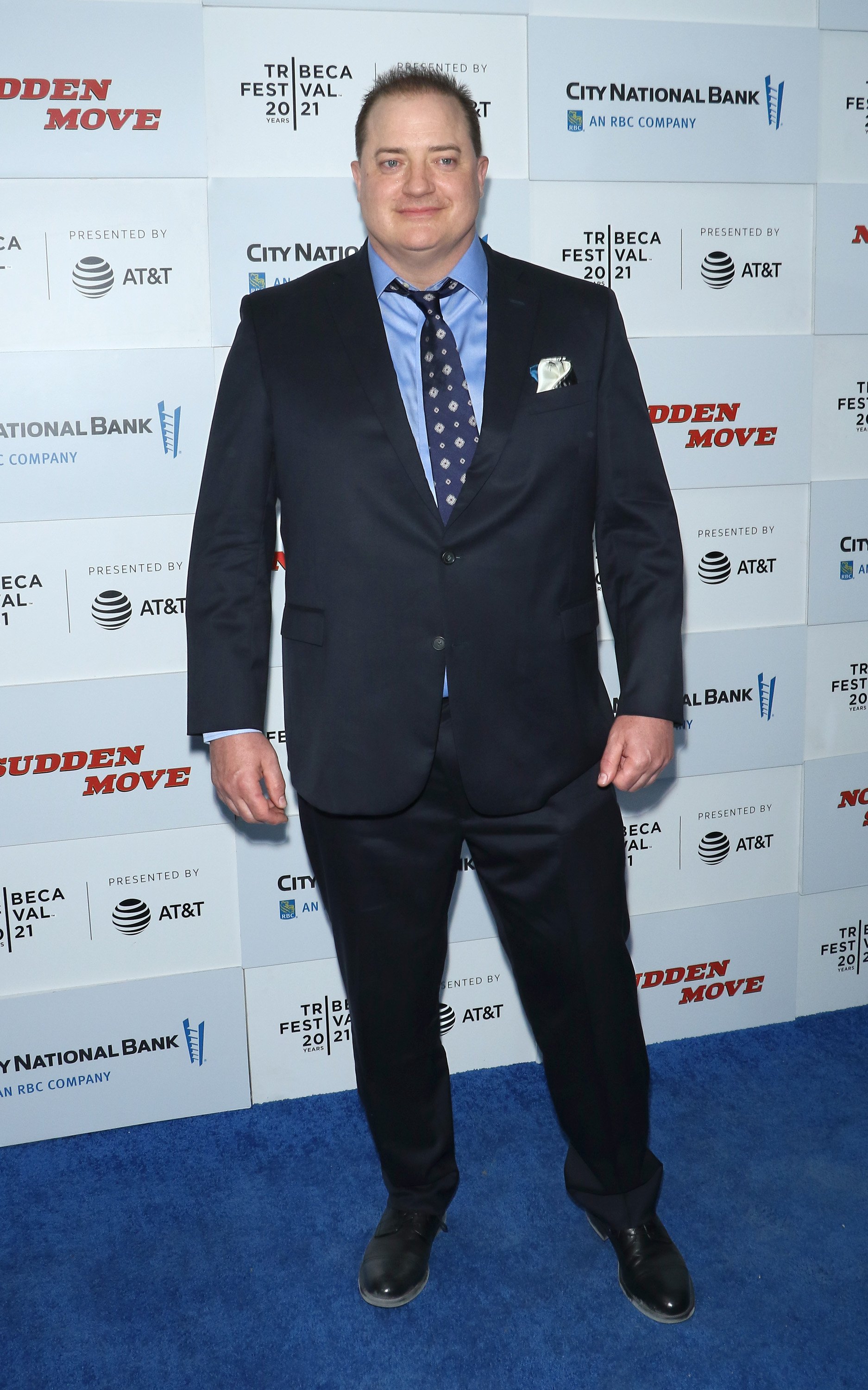Brendan Fraser at the "No Sudden Move" premiere during the Tribeca Festival on June 18, 2021, in New York City. | Source: Getty Images