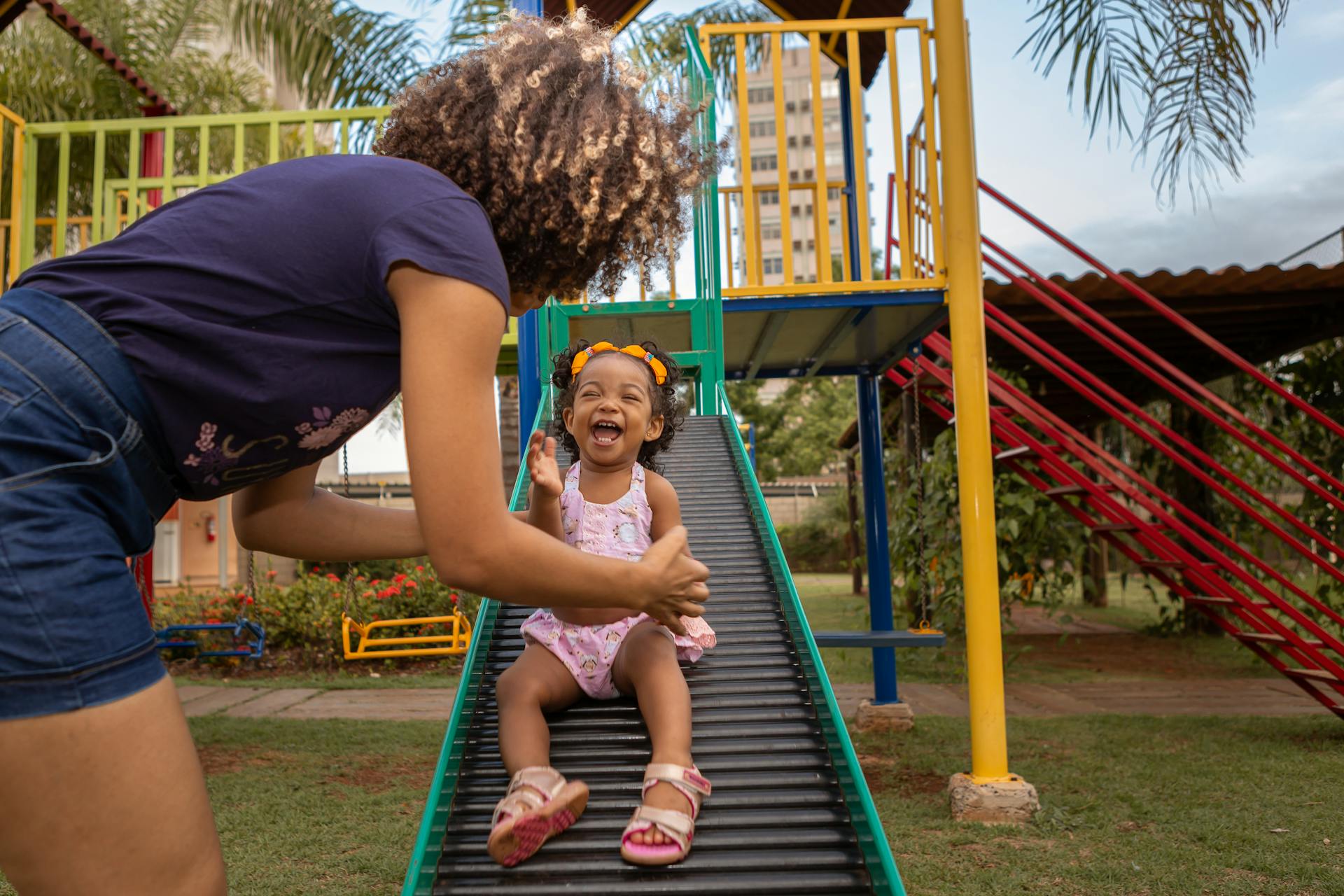 A woman at the playground with her kid | Source: Pexels