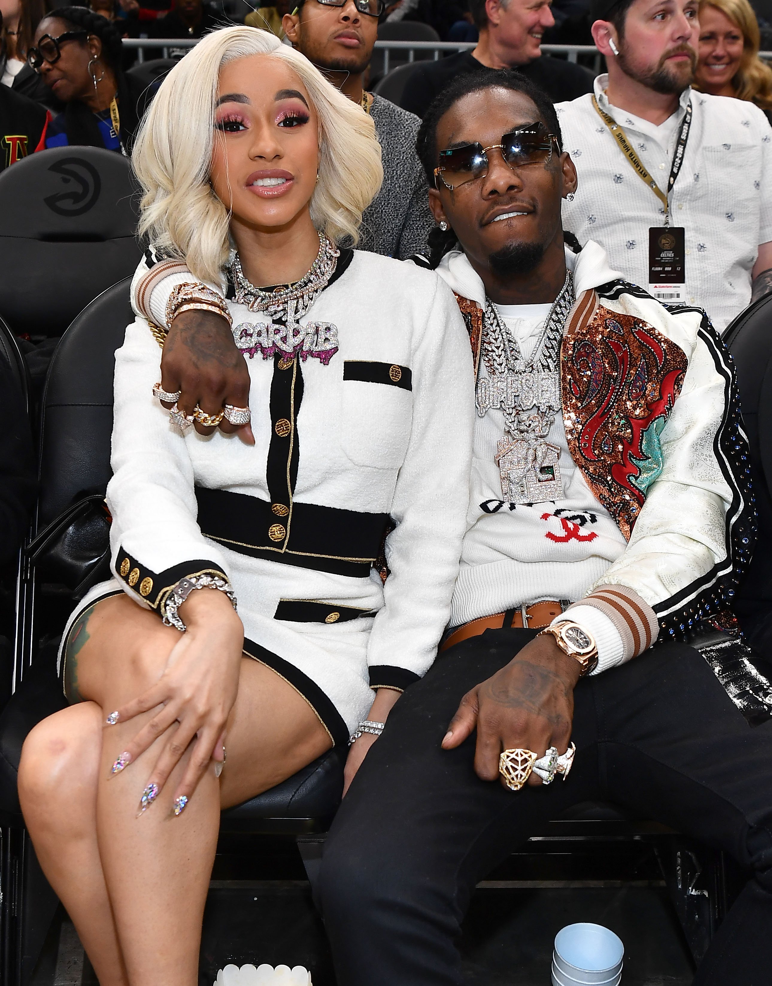 Cardi B & Offset attend the Atlanta Hawks vs Boston Celtics game on Nov. 23, 2018 in Georgia | Photo: Getty Images