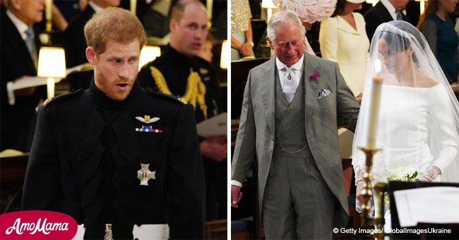Prince Harry whispered some sweet words when he saw Meghan in her wedding dress