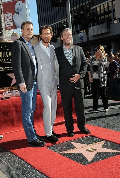  Matthew McConnaughey and brothers Michael and Patrick at Matthew McConaughey's Star ceremony On The Hollywood Walk in 2014 | Source: Getty Images 