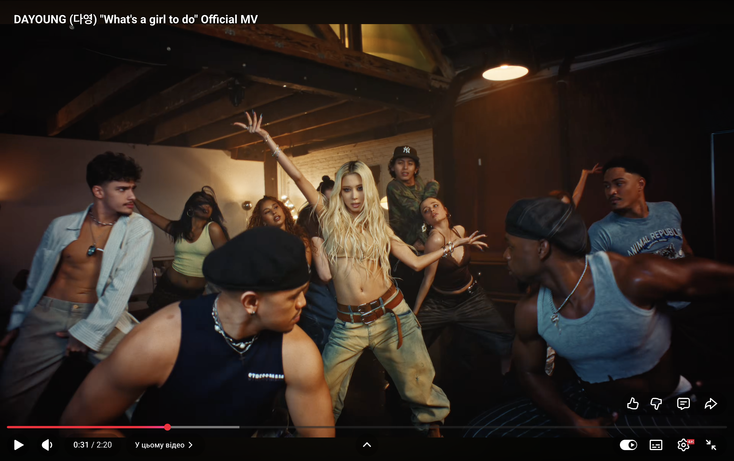 Shiloh Jolie and other performers in the music video for "What's a Girl to Do." | Source: YouTube/@DAYOUNG_official