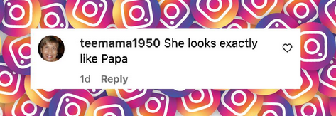 A fan comments on the resemblance between Adira Ohanian and her father Alexis Ohanian on a post dated October 14, 2024 | Source: Instagram/adiraohanian/